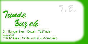 tunde buzek business card